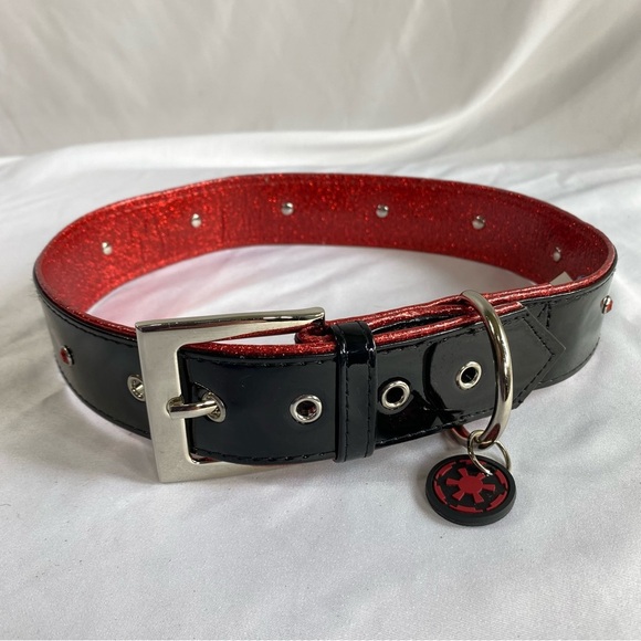 Petco Star Wars Darkside Dog Collar Darth Vader Red Stud Charm XXL/XXXL - Picture 2 of 5